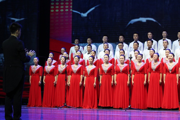 红星闪亮雨花群众合唱舞台